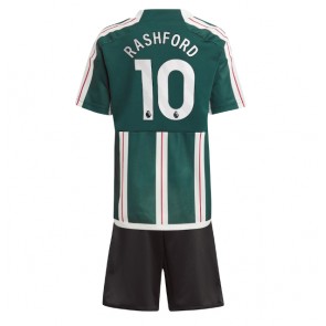 Maillot de foot Manchester United Marcus Rashford #10 Extérieur enfant 2023-24 Manches Courte (+ pantalon court)